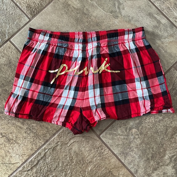 + nwot + PINK Victoria Secret Plaid Pajama Shorts - Picture 5 of 8